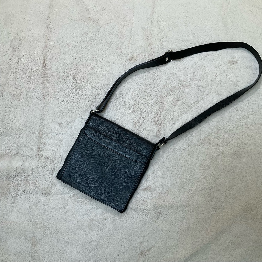 Pell Italian Pebbled Leather Crossbody Bag